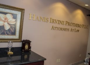 photo of firm sign in office lobby